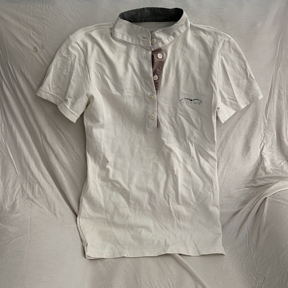 Animo size small equestrian show shirt white good condition